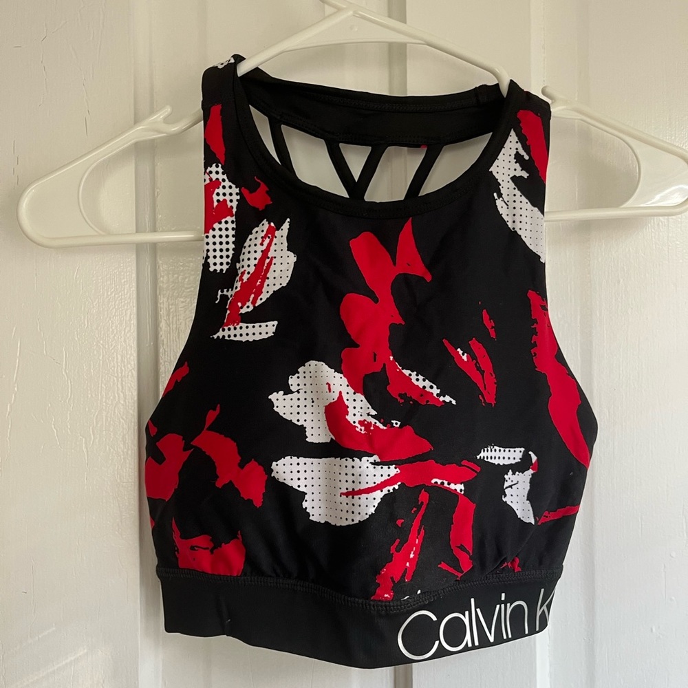 Calvin Klein padded crop top sports bra size XS